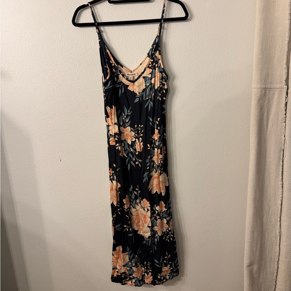 Billabong Navy and Peach Floral Dress